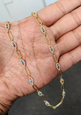 Evil Eye Silver Choker – 925 Sterling Silver Protection Necklace, Handmade Minimalist Jewelry Gift for Women